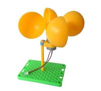 Ounfhtrttk Kit de Generador de Turbina Eólica DIY Generador de CC de 0,1 V-3 V con Soporte para Aspas Motor Sin Escobillas Mini Generador de Dinamo Enseñanza