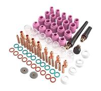Ounfhtrttk Kit de Soldadura TIG de 80 Piezas para Antorchas para -17/18/26 con Boquilla de Cerámica de Alúmina y Copas de Vidrio