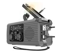 Ounfhtrttk Lámpara Solar Portátil Multifuncional Recargable para Exteriores, con Manivela, Recargable y con Batería.