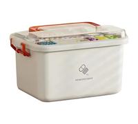 Ounfhtrttk Large Capacity Medicine Box Family Emergency Medicine Box Multi-Layer Storage Case B