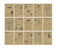 Ounfhtrttk Libro de Material de Manual Retro Paquete de Material Base de Bricolaje Serie de Inspiración Retro Manual Retro Papel de Respaldo,e