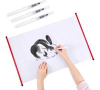 Ounfhtrttk Lienzo Mágico para Pintar con Agua, Papel de Caligrafía China de 61 X 40 cm con 3 Rotuladores de Acuarela Vacíos, Reutilizables para Estudiantes.