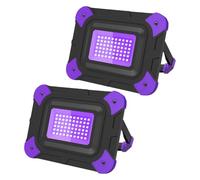 Ounfhtrttk Luces Negras Recargables para Fiestas de Brillo, Luz Negra Ultravioleta Portátil, Luz de Inundación Exterior, 2 Piezas.