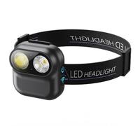 Ounfhtrttk Luz de Búsqueda XPE LED, Potente Luz de Trabajo LED de 800 MAh, 6 Marchas, para Pesca Al Aire Libre, Acampada, Senderismo, Color Negro