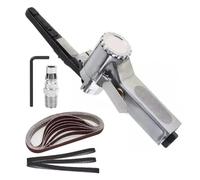 Ounfhtrttk Mini Lijadora de Banda Neumática para Carpintería y Metalistería, Amoladora Angular de Mano.