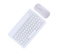 Ounfhtrttk Mini Ratón Inalámbrico Bluetooth de 10,1 Pulgadas, Teclado Universal BT para iOS Pad 8, 10, 9, Teléfono, Tableta, Portátil para Android B