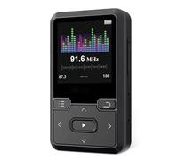 Ounfhtrttk Mini Reproductor de MP3 con Clip Trasero de 32 GB Sin Pérdida de Sonido con Bluetooth 5.0, Radio FM con Podómetro, Diseño de Mini Reproductor de Música de 1,44 Pulgadas