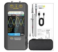 Ounfhtrttk Osciloscopio Digital de Doble Canal de 50 MHz con Pantalla Táctil, Generador de Señales, Frecuencia de Muestreo de 250 /S y Pantalla TFT de 3,98 Pulgadas.