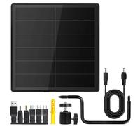 Ounfhtrttk Panel Solar D5 5W para Cámara de Seguridad Timbre IP66 A Prueba de Agua Cargador de Batería