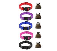 Ounfhtrttk Paquete de 5 Collares de Cabra con Campanas para Caballos y Ovejas, Campanas de Cobre, Accesorios para Animales de Granja Pequeños