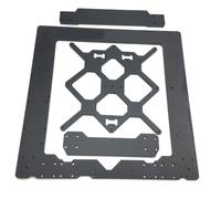 Ounfhtrttk Para Piezas de Impresora 3D Prusa I3 MK3, de Aluminio, Perfil de Aluminio Negro y Kit de Varillas Lisas, Piezas de Repuesto