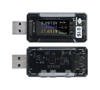 Ounfhtrttk Probador USB con Pantalla IPS HD, Voltímetro, Amperímetro, Tipo C PD/QC2.0/QC3.0, Detección de Carga Rápida, Voltaje, Corriente y Capacidad B