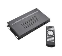 Ounfhtrttk Procesador de Vídeo Empalmador de Pantalla de Vídeo HD 2x2 Compatible con con Reproducción de Disco U Procesador de Empalme de Pantalla Múltiple Enchufe Europeo