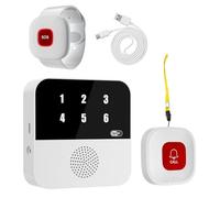 Ounfhtrttk Pulsera con Localizador SOS para Cuidadores de Ancianos, de Alerta WiFi Inalámbrico y Botón de Llamada para Personas Mayores.