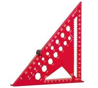 Ounfhtrttk Regla Triangular con Pasador de Posicionamiento para Carpintería, Regla Multiángulo de 7 Pulgadas, Color Rojo