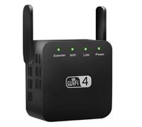 Ounfhtrttk Repetidor WiFi, Enrutador, Amplificador de Banda Inalámbrico de 300 Mbps, Punto de Acceso 2.4G, Amplificador de Alcance, Extensor de Red, Enchufe de la UE.