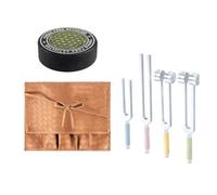 Ounfhtrttk Set de Diapasones para Sanación, Incluye Cuatro Frecuencias: 128 Hz, 136,1 Hz, 174 Hz y 528 Hz. Accesorios para Yoga y Meditación.