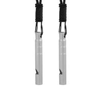 Ounfhtrttk Silbato de Emergencia de Titanio de 2 Piezas, Sonido de Alto Volumen de 120 DB para Deportes, Senderismo y Seguridad.