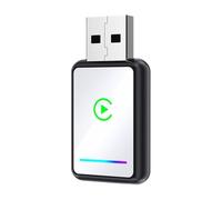 Ounfhtrttk Smart Mini Box 2 en 1 Inalámbrico CarPlay Android Auto Adaptador USB Dongle Plug Play Convierte Cableado A Inalámbrico B