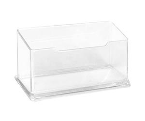 Ounfhtrttk Soporte Caja de Escritorio para Tarjeta de Visita, Plastico Acrilico Transparente