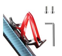 Ounfhtrttk Soporte para Botella de Agua Degradado de Bicicleta Negro+Rojo, Accesorios de Ciclismo de PC de Dos Colores