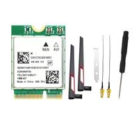 Ounfhtrttk Tarjeta Adaptadora Inalámbrica RTL8922AE WiFi7 + Antena de 10 DB, 6338 Mbps, 2,4 G/5 G/6 G, Bluetooth 5.4, M.2 NGFF, para 10/11