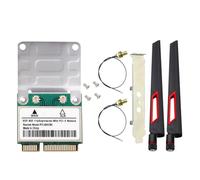 Ounfhtrttk Tarjeta de Red Mini PCI-e RTL8852BE WiFi 6 con Antena de 10 DBi, Adaptador Inalámbrico de Banda Dual BT 5.2 de 2,4 G/5 GHz y 1800 M para 11 Win