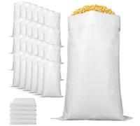 Oungy 30 bolsas de tela de plástico, 50 kg, 65 x 110 cm, bolsas de arena para rellenar, bolsas de escombros de construcción, bolsas de patatas estables ideales para piensos, cereales, carbón,