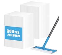Oungy 300 paños húmedos para suelos húmedos para Swiffer, imán para polvo seco para Swiffer, paños de repuesto para limpieza de suelos de madera dura, paredes