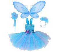 OUNONA 1 conjunto de disfraz de hada para niña: falda de tul con aro de pelo y varita de hada para sesión de fotos de festivales y fiestas. Adecuado para 110-120 cm.