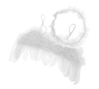 OUNONA 1 Juego Conjunto de alas de bebé Diadema de ángel alas de ángel para pequeños Disfraz de ángel para niña Disfraz de ángel bebé Alambre de Hierro