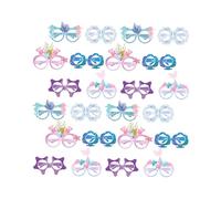 OUNONA 1 Juego Gafas Temáticas De Sirena Para Fiestas Accesorios Para Cumpleaños Bodas Y Sesiones Fotográficas 24 Piezas
