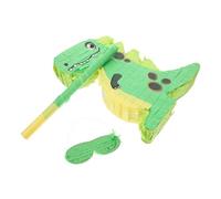 OUNONA 1 Juego Piñata De Piñata Mexicana Favores De Fiesta De Palo De Piñata y Venda Para Los Ojos Piñata Con Palo Juegos De Green Papel