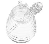 OUNONA 1 juego Tarro de Vidrio Transparente con Palillo de Miel y Tapa para Cocinas y Desayunos Dosificador de Miel Antigoteo Práctico y Seguro para Almacenamiento Reutilizable