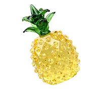 OUNONA 1 Pieza De Decoración De Piña De Cristal Figura Dorada Mini Adorno De Piña para Sala De Estar Hogar Fiesta Piña Frutas Decoración De Escritorio Adorno De Piña Escultura
