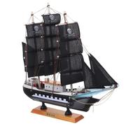OUNONA 1 Pieza Modelo De De Vela De Madera Pirata De Cm Modelo De Mini Modelo Pirata Decoración Bote Navegación Decorativo Adorno De Pequeño Black Bambú