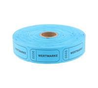 OUNONA 1 rollo de boletos de rifa - para eventos, boletos de premio para juegos de azar, recompensas para el aula escolar, suministros para juegos de carnaval, 1000 unidades/rollo, azul