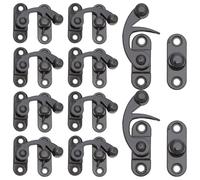 OUNONA 10 Pestillos de Gancho Retro de Aleación de Zinc 33 CM Cierre Oscilante Derecho para Joyero Armario y Caja Juego de 10 Unidades Acabado Antiguo para Manualidades y