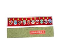 OUNONA 10 Piezas Adorno de maquillaje facial de la Ópera de Pekín fiesta completamente real lodo pequeño Figurilla para mini máscara de ópera tradicional mini máscara tradicional cemento