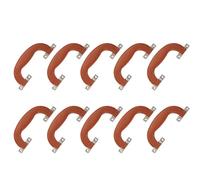 OUNONA 10 Piezas Asas de Repuesto para Maletas y Cajas de Herramientas Asa de Plástico Resistente Color Marrón Base Plateada Tamaño Grande 437 Compatible para Equipaje y Bolsos