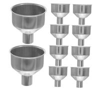 OUNONA 10 piezas Embudo Mini de Acero Inoxidable para Llenar Botellas Pequeñas para Aceite Licor y Cocina Práctico y Compacto para Trasvase sin Derrames