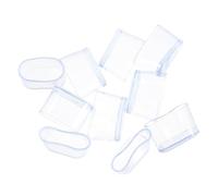 OUNONA 10 Piezas Protectores Ovalados para Patas de Silla Fundas Antideslizantes de PVC para Muebles Tapas Resistentes y Duraderas para Suelos Adecuadas para Taburetes Sillas de Cocina y