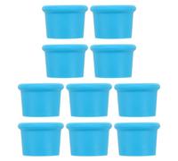 OUNONA 10 tapones para botellas de vino: Tapones de silicona reutilizables con cierre hermético - Decorativos y a prueba de fugas - Conservan la frescura de la cerveza y otras bebidas, color azul