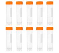 OUNONA 10 Tubos de Laboratorio de Centrífuga de Polipropileno de 50 Ml Tapas de Tornillo Herméticas para Almacenamiento y Análisis Científicos en Laboratorio