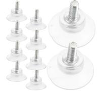OUNONA 10 Ventosas Transparentes Antideslizantes para Tableros de Vidrio, Espaciadores de Mesa Tornillo de 6 Mm, Almohadillas Resistentes para Muebles, Uso en Interior y Exterior,