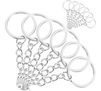 OUNONA 100 Clips de Llavero de Metal con Cierre de Langosta Resistente de 25 Mm, Accesorios para Llaves y Manualidades, Adecuado para Exteriores y Uso Cotidiano