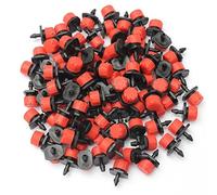 OUNONA 100 Goteros De Riego Ajustables para Jardín Microaspersores con 8 Orificios Giratorios Lavables Control Preciso Flujo para Tubos 0.16-0.28 Pulgadas Emisores De Agua