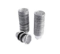 OUNONA 100 Moldes De Aluminio Para Horno Tartaletas De Huevo Moldes Redondos Para Muffins Tazas Para Hornear Resistente Y Reutilizable Para Cocinar Postres Y Pudding 3 5Cm