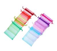 OUNONA 100 piezas Bolsitas de Organza Bolsas de Almacenamiento para Joyas y Ligero y Resistente para Fiestas y Color Aleatorio Color Aleatorio