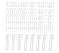 OUNONA 100 Piezas Ganchos Plásticos Ajustables para Cortinas Ganchos Extensibles para Rieles de Ventana Prácticos y Duraderos para Colgar Cortinas Habitaciones y